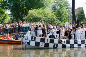 The Mensa boat during the 2016 Pride Parade in Amsterdam