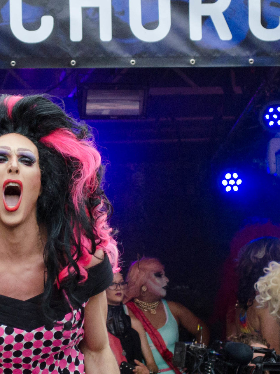 Lolo Benzina takes us to church at the 2016 Drag Queen Olympics celebrating Gay Pride in Amsterdam